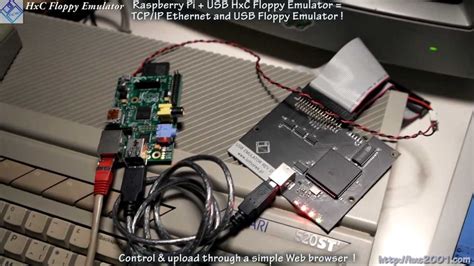 USB HxC And RaspberryPi TCP IP Network Floppy Emulator Control And