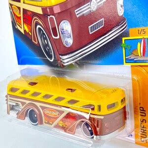 Hot Wheels Surfs Up 1 5 Surfin School Bus Yellow And Brown Colour Etsy
