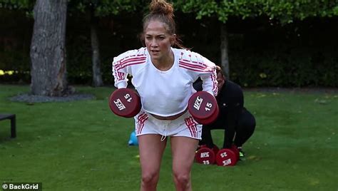 Jennifer Lopez 50 Shows Off Her Rock Hard Abs As She Works Out With