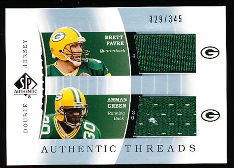 Lot Detail 2003 SP Authentic Ftbl Authentic Threads Double Jersey