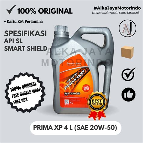 Jual Pertamina Prima Xp Sae W L Galon Shopee Indonesia