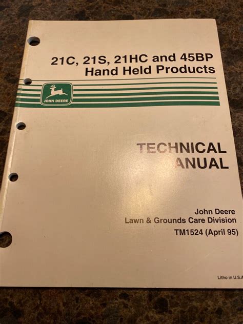 John Deere 21c 21s String Trimmer 21hc Hedge Clipper 45bp Blower Repair Manual Ebay