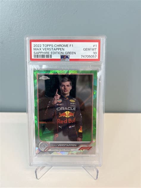 Max Verstappen Topps Chrome Formula Sapphire Edition Green