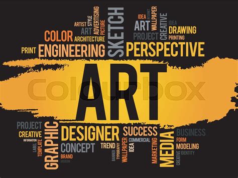 Art Word Cloud Stock Vector Colourbox