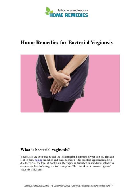 Home remedies for bacterial vaginosis