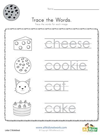 Letter C Tracing Worksheets For Preschool Onvacationswall