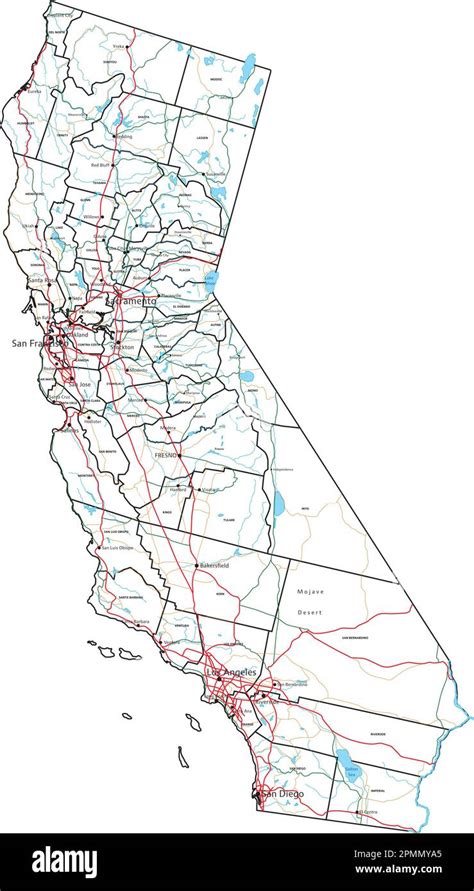 california trail map stock vector images alamy