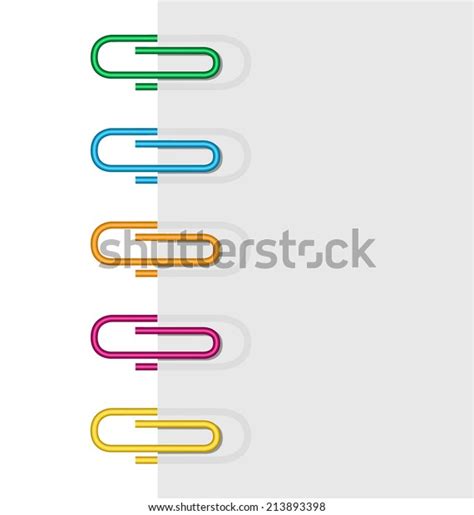 Illustration Sheet Paper Vertically Color Clips เวกเตอร์สต็อก ปลอดค่า