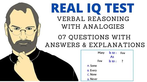 Real Iq Test Verbal Reasoning With Analogies 07 Questions With