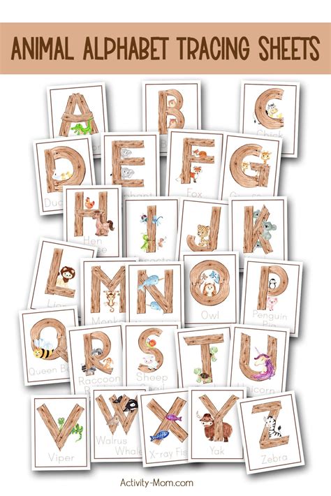 Animal Alphabet Worksheets Preschool Mom Riset