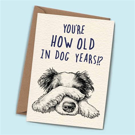 Dog Years Card Dog Birthday Card Dog Lover Card Rude - Etsy