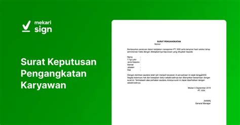 Download Template Sk Pengangkatan Karyawan Mekari Sign