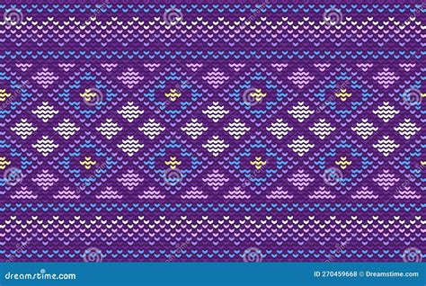 Design Knit Pattern Vector Cross Stitch Ethnic Oriental Background