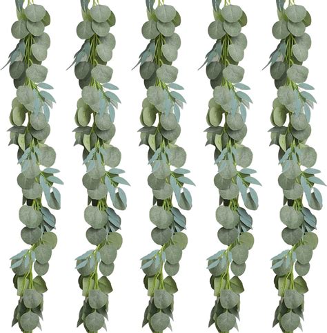 Amazon Pack Artificial Eucalyptus Garland Plant Faux Hanging