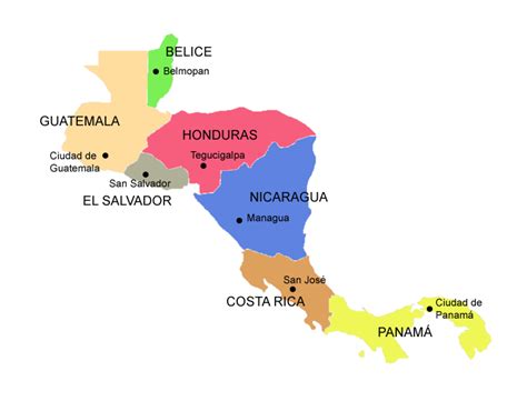 Mapa De Centroamerica Y Sus Paises Mapa De America Images