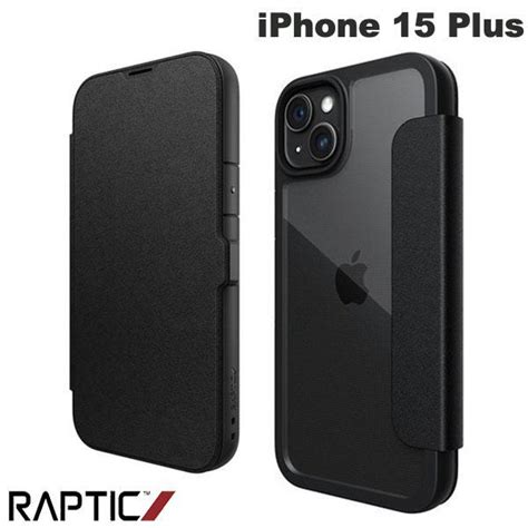 Raptic ラプティック Iphone 15 Plus Urban Folio 手帳型ハイブリッドケース Black Rt