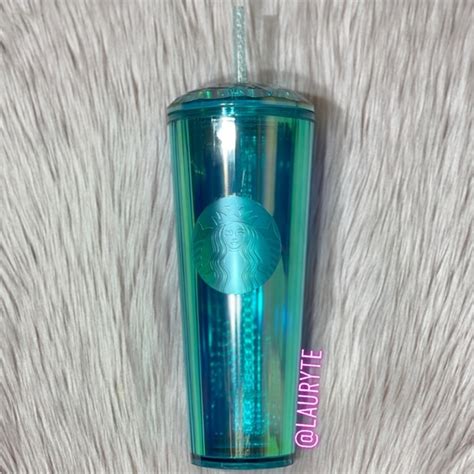 Starbucks Other Starbucks Green Blue Teal Dome Iridescent Tumbler