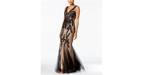 Betsy And Adam Synthetic Soutache Mermaid Gown Lyst