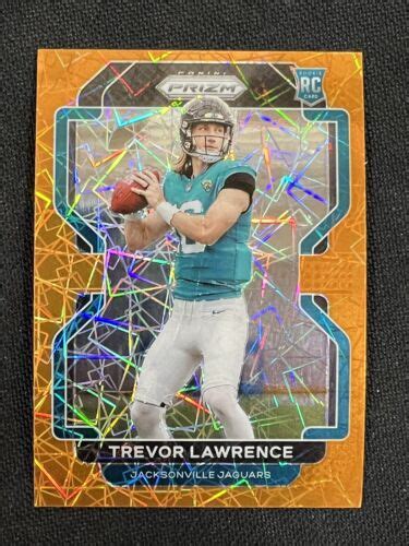 Panini Prizm Orange Lazer Trevor Lawrence Rc Rookie Mint