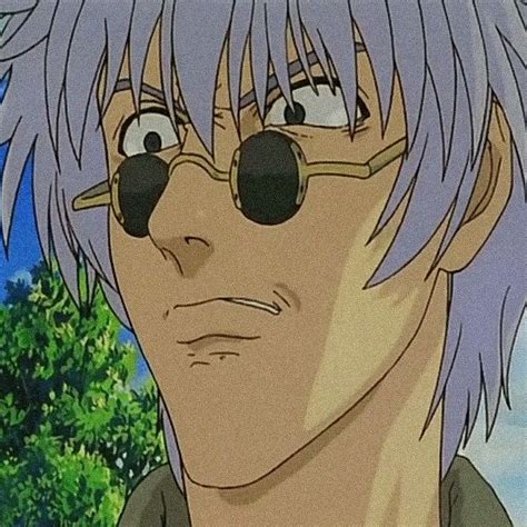 An Anime Character With Glasses Staring Into The Distance And Trees In