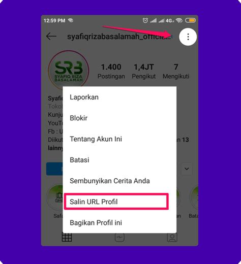 Cara Menyalin Link Instagram Mateng Id