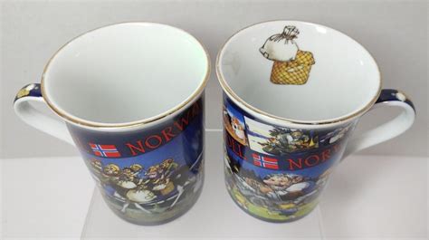 Rare Trolls Of Norway© Porcelain Coffee Mugs By Way Nor® Set Of 2 Etsy