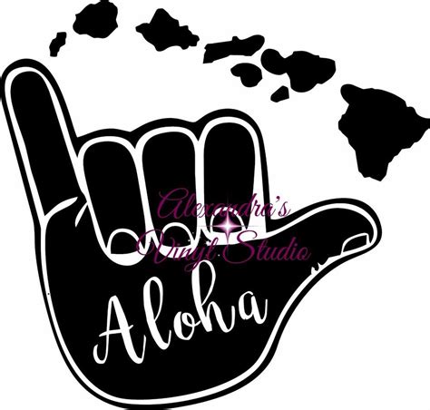 Aloha Vinyl Sticker Hang Loose Decal Hawaii Islands Car Bumper Sticker