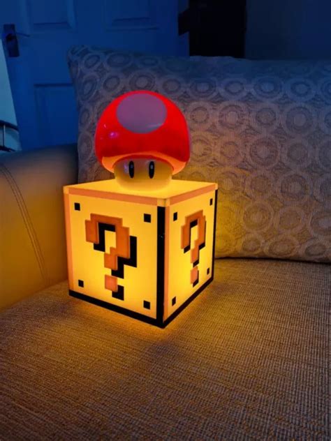 Paladone Super Mario Bros Toad Mushroom And Cube Light Sounds Official