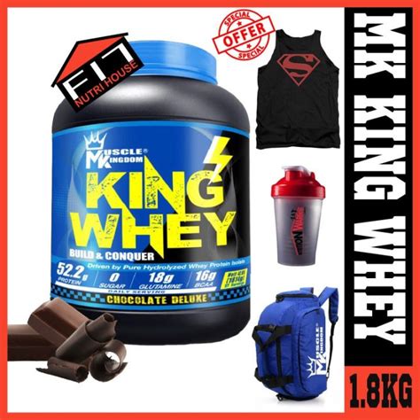 FREE GIFT Muscle Kingdom King Whey 1 8kg ISOLATED PROTEIN HYDROWHEY