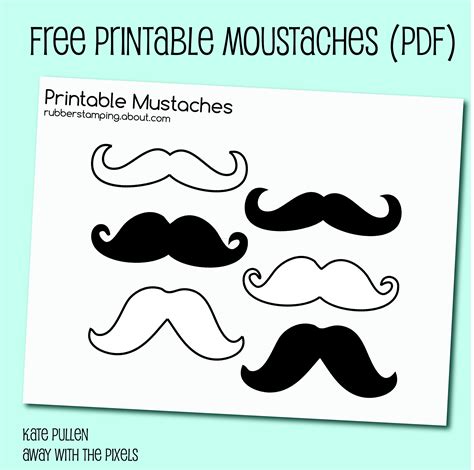 Free Printable Mustache Images