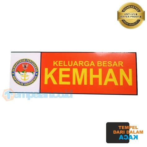 Jual Stiker Keluarga Besar Kemhan Tempel Dalam Kaca Shopee Indonesia