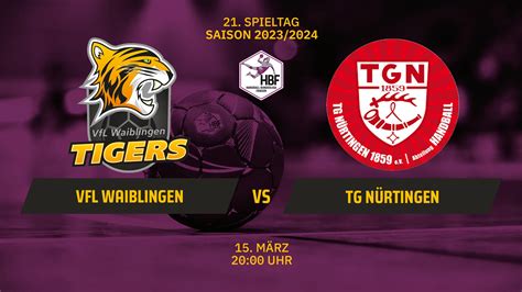 Hbf Vfl Waiblingen Vs Tg N Rtingen Video Sportdeutschland Tv