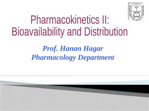 Pptx Pharmacokinetics Ii Bioavailability And Distribution Dokumentips