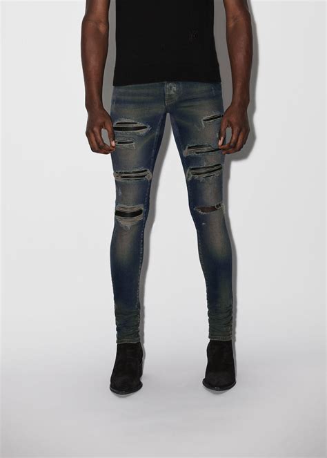 Leather Thrasher Dark Indigo Amiri Mens Denim Steven Payco