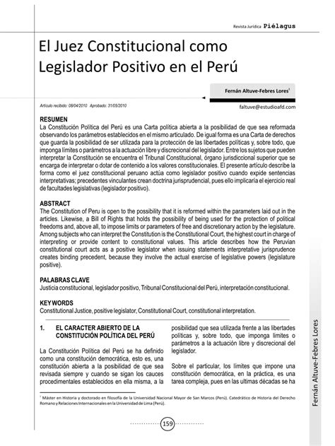 Interpretacion Articulos Constitucion Politica Peru