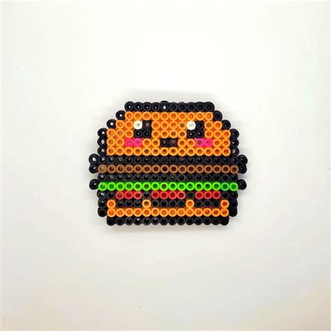 Kawaii Hamburger Suction Cup Mini Figure Sprite In Perler Bead