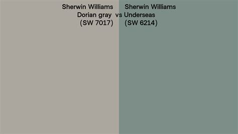 Sherwin Williams Dorian Gray Vs Underseas Side By Side Comparison