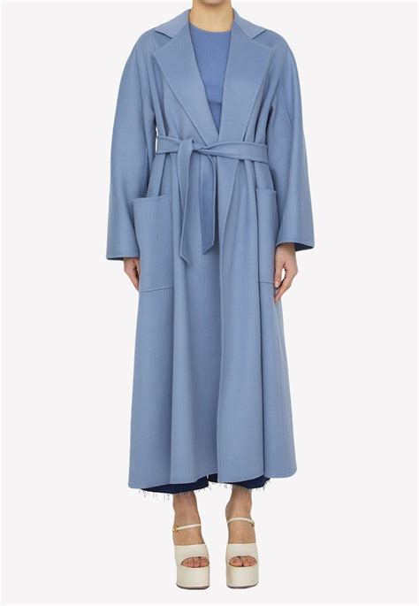 Max Mara Ludmilla Long Wool Coat In Blue Lyst