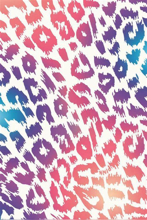 Download Gradient Colored Cute Leopard Print Wallpaper