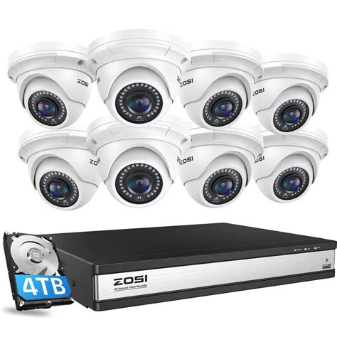 Zosi K Uhd Channel Poe Nvr Security Camera System With Tb Hdd And