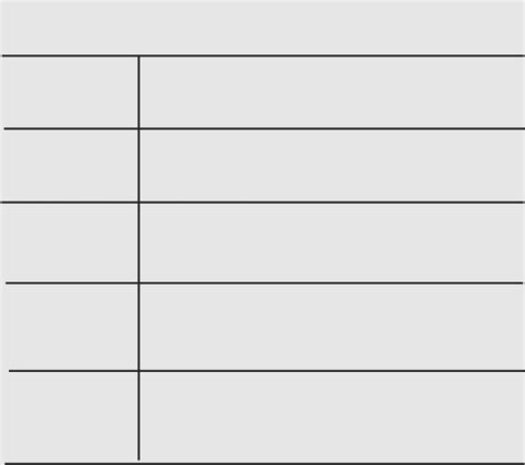 Blank Table Template