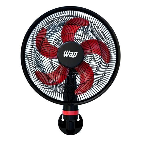 Ventilador Wap Rajada Turbo W Vermelho De Parede V