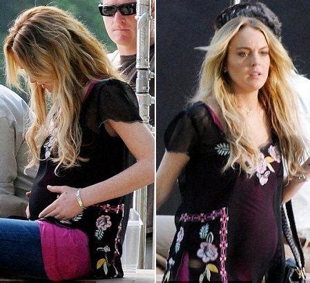 Lindsay Lohan with a bulging baby bump | Celebs planet