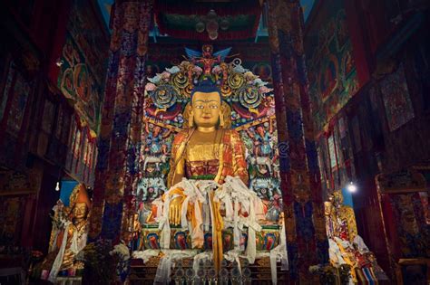 Buddha Statue in Dunggon Samten Choling Buddhist Ghoom Monastery, India ...