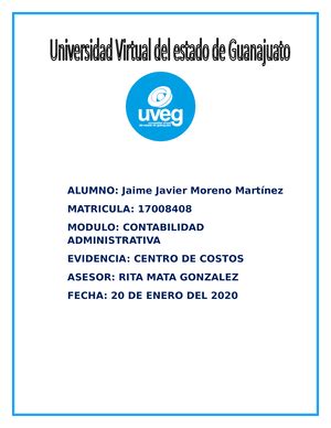 práctica contable Contabilidad Administrativa UVEG Studocu