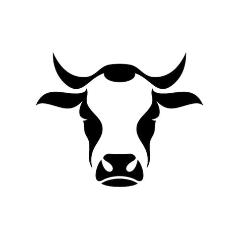 Logotipo Vectorial De Cabeza De Vaca Vector Premium