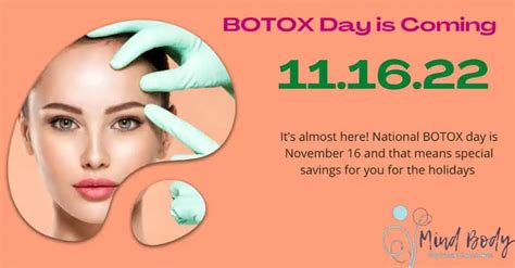 Botox Day Is Here Mind Body Wellness Solutions