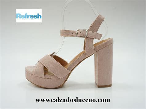 Refresh Sandalia Mujer Tacón Con Plataforma Nude Calzados Luceño