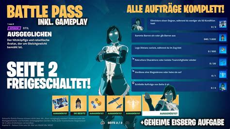 Fortnite Battle Pass Ausgeglichene Korra Freigeschaltet Geheime