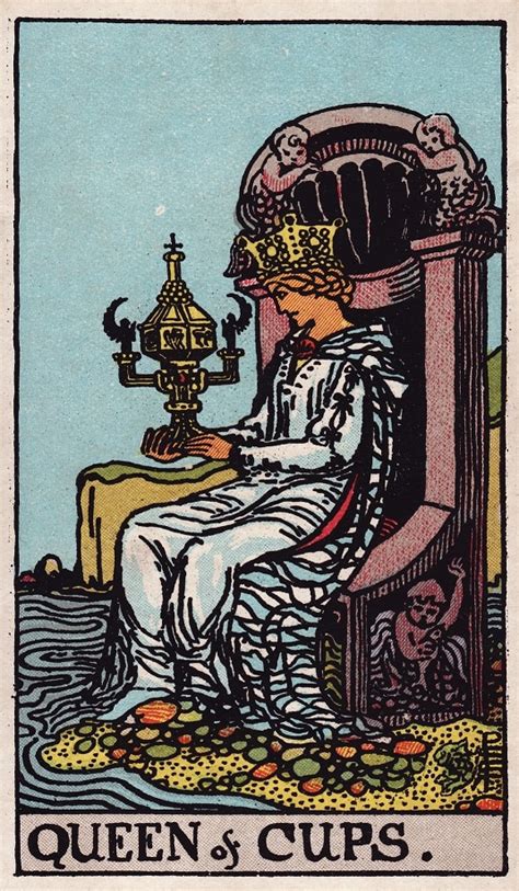 Five Of Pentacles Reversed And Queen Of Cups Tarot Cards Meaning